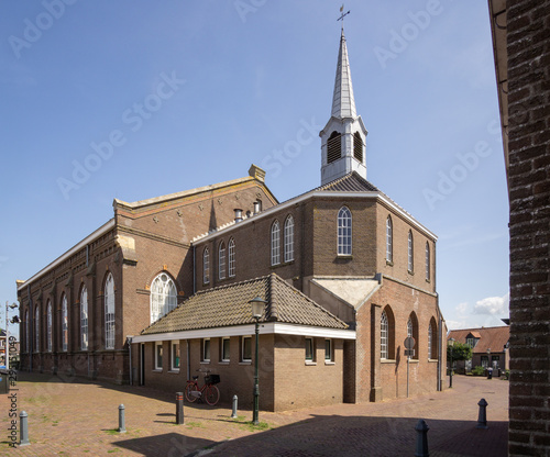 Obraz na płótnie 'Bethel' church at 'wijk 3 (neighbourhood 3) at the city of Urk, former island