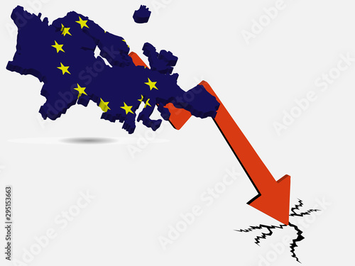 Europe economic crisis concept Vector illustration