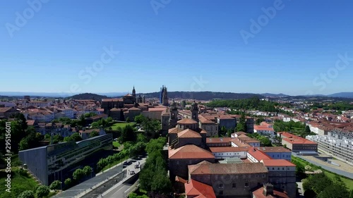 Fly above  Santiago de Compostela | Spain (aerial footage 4k)