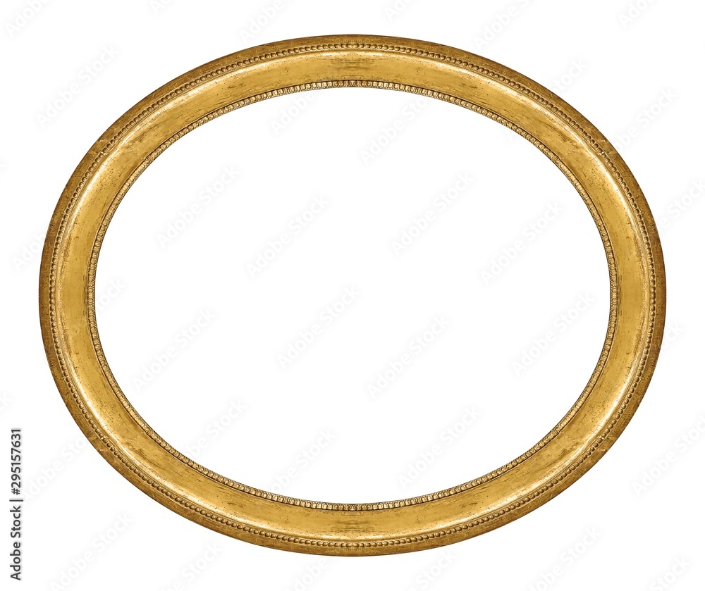 Golden frame for paintings, mirrors or photo isolated on white background Golden frame for paintings, mirrors or photo isolated on white background