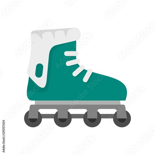 Glide inline skates icon. Flat illustration of glide inline skates vector icon for web design