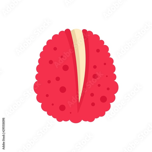 Diet lychees icon. Flat illustration of diet lychees vector icon for web design