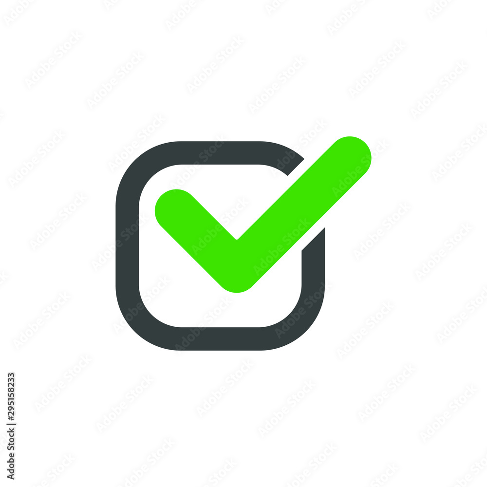 green check mark in black box vector illustration green check mark in black box vector illustration