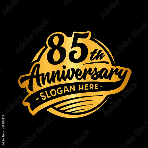 85 years anniversary design template. Eighty-five years logo. Vector and illustration. 