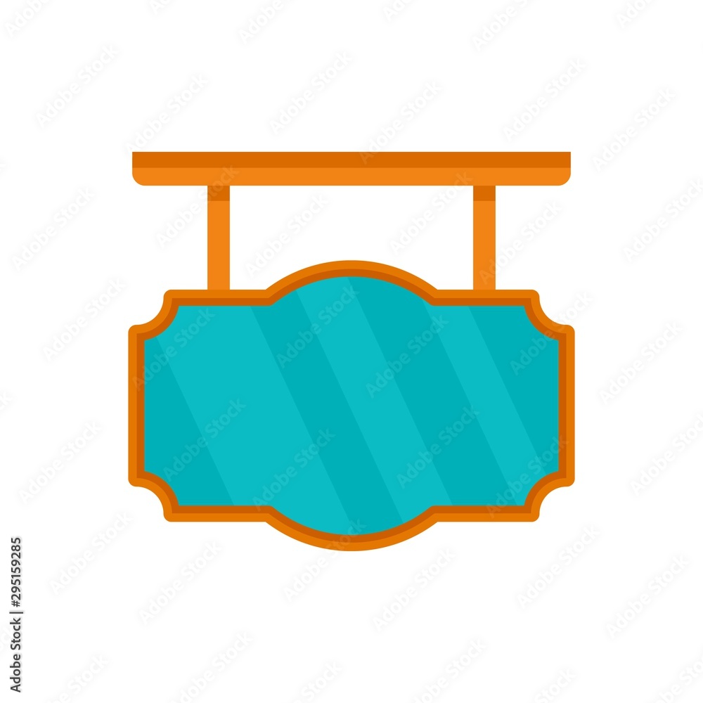 Retro city welcome banner icon. Flat illustration of retro city welcome banner vector icon for web design