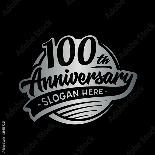 100 years anniversary design template. One hundred years logo. Vector and illustration. 