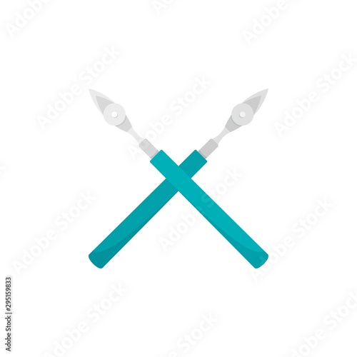 Architect pen tool icon. Flat illustration of architect pen tool vector icon for web design