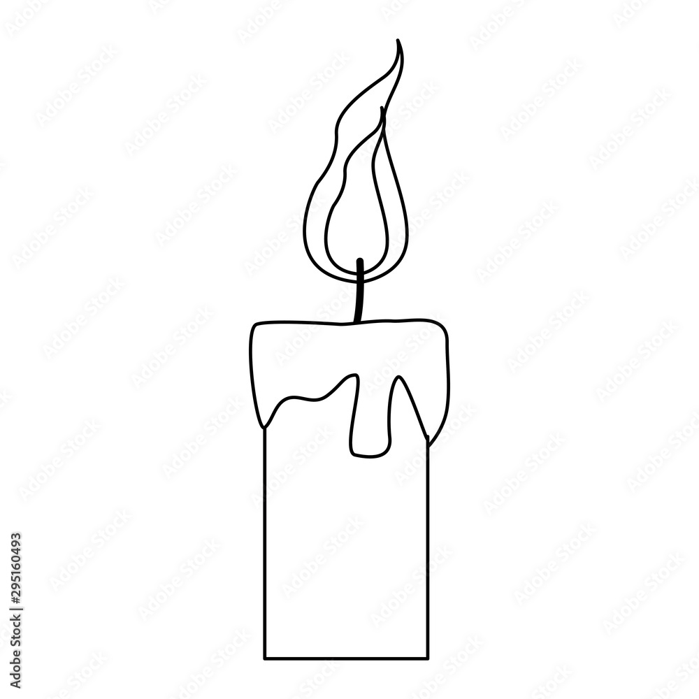 Naklejka premium candle icon, flat design
