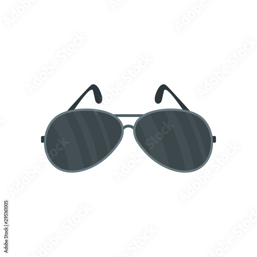 Police glasses icon. Flat illustration of police glasses vector icon for web design