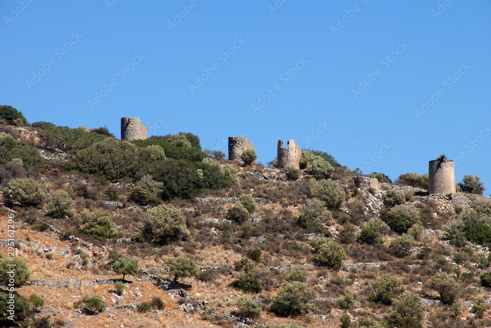 ancient stone greek mills in crete