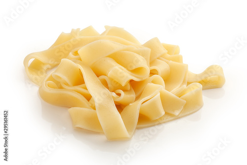 Fototapet Isolated boiled fettuccine