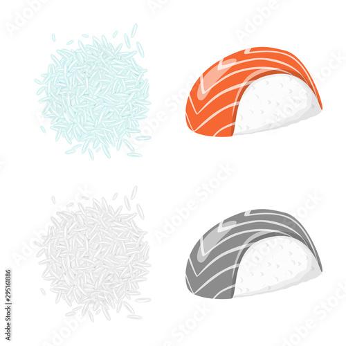 Isolated object of crop and ecological sign. Collection of crop and cooking vector icon for stock.