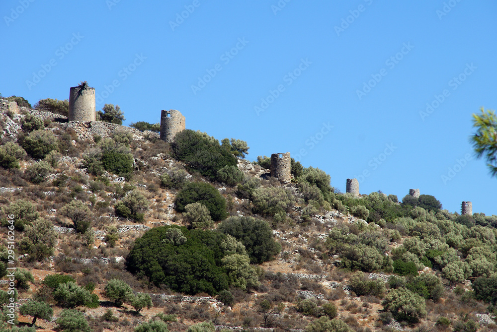ancient stone greek mills in crete