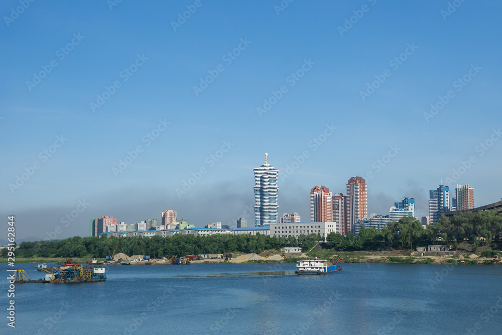 Skyline of Pyongyang, North Korea, Asia