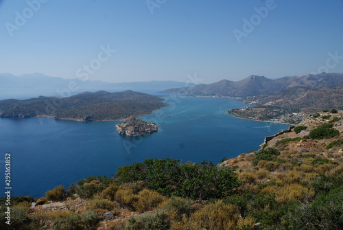 natural views of Crete with sea and blue sky