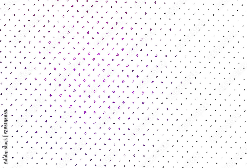 Light Purple vector pattern with ABC symbols. Light Purple vector pattern with ABC symbols.