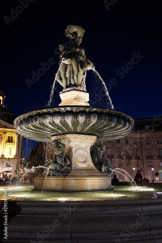 Place de la Bourse Fountain in Bordeaux  France
