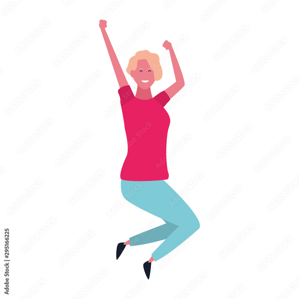 Fototapeta premium Cartoon woman icon, colorful flat design