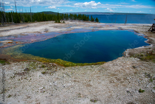 Geothermal feature at west thumb at Yellowstone National Park (USA)