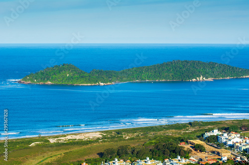 Panoramic view of tropical Campeche island at Florianópolis Brazil