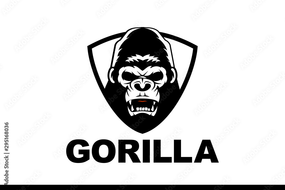 gorilla head logo template