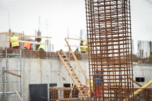 Wallpaper Mural Detail with reinforcing iron bars on a construction site Torontodigital.ca