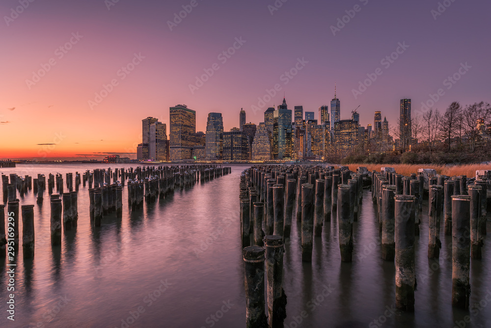 Manhattan Cityscape at Sunset