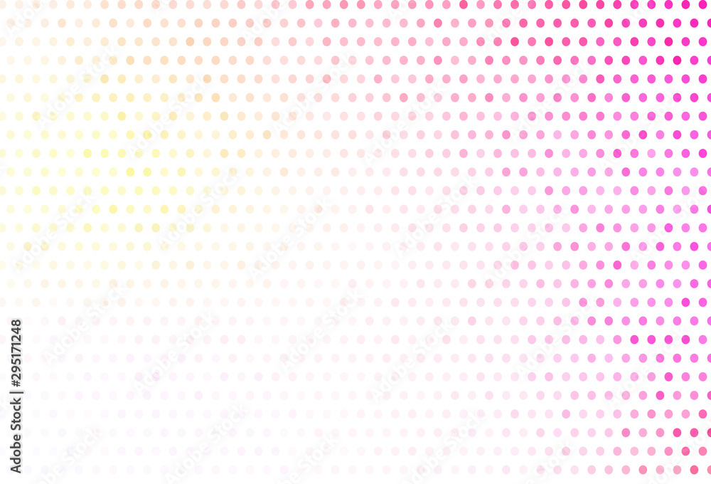 Light Pink, Yellow vector background with bubbles. Light Pink, Yellow vector background with bubbles.