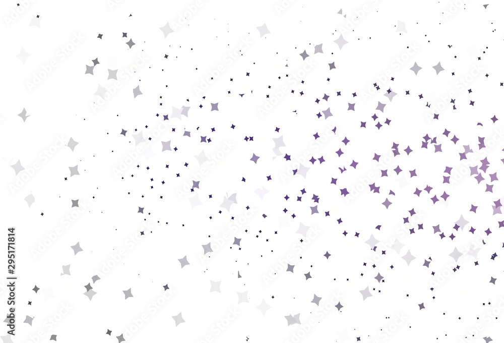 Light Purple vector template with sky stars. Light Purple vector template with sky stars.