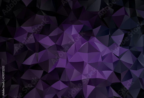 Dark Purple vector gradient triangles template.