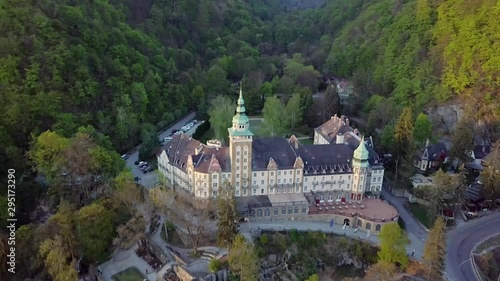 Wallpaper Mural aerial view of Lillafured Castle in Miskolc, Aerial video shows the castle of Lillafüred near Miskolc, Hungary Torontodigital.ca