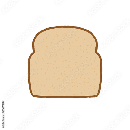 Vector illustration of a slice of brown bread.