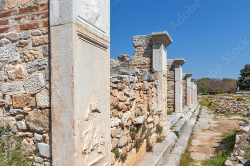 Ancient Ruins at archaeological area of Philippi, Greece photo