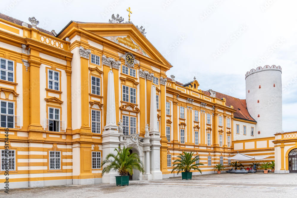 Fototapeta premium Melk Abbey entrance gate, Melk in Lower Austria, Austria