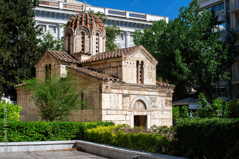 the external view of little metropolitan church at Athens, Greece