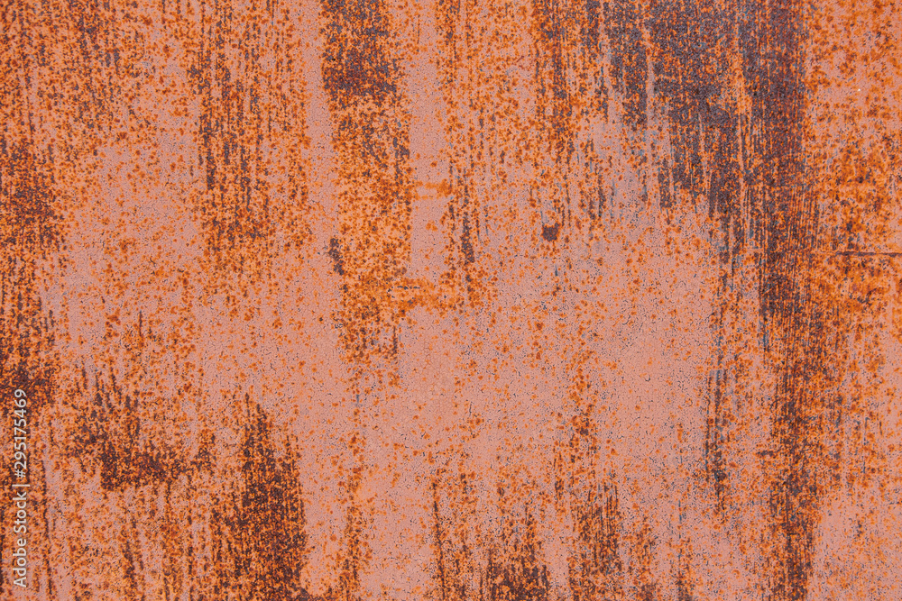 Naklejka premium Orange rust texture on the wall