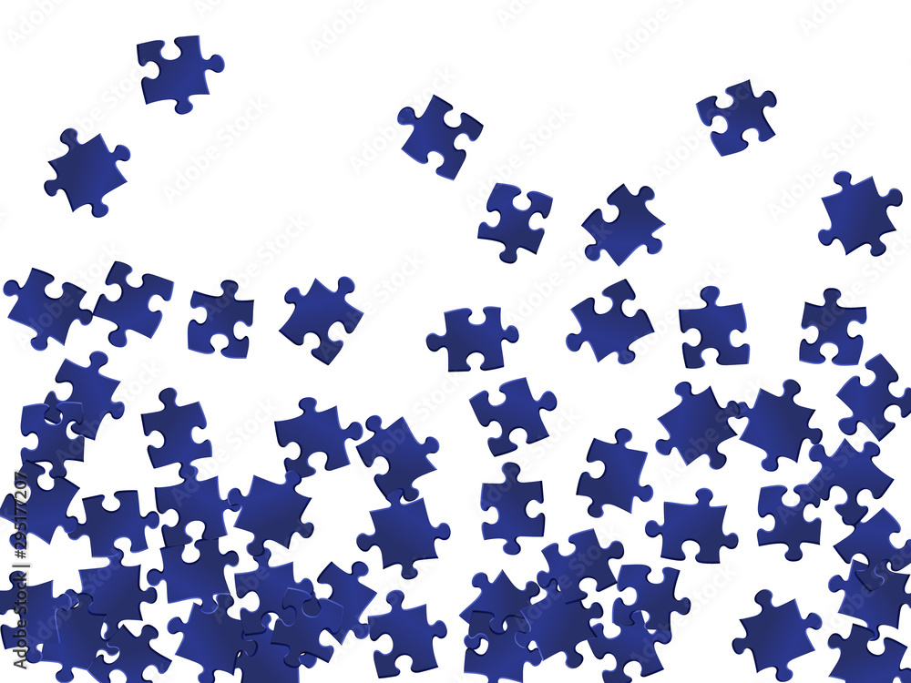 Abstract crux jigsaw puzzle dark blue pieces Abstract crux jigsaw puzzle dark blue pieces