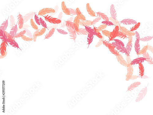 Falling feather elements soft vector design.