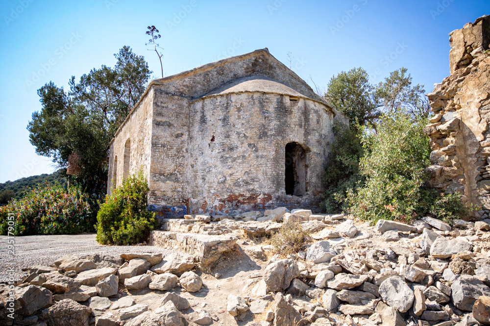 a nice old church located on an aegean island of Turkey
