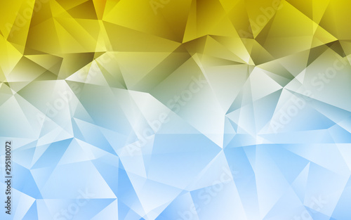 Light Blue, Yellow vector low poly layout. Modern abstract illustration with triangles. Template for cell phone's backgrounds.
