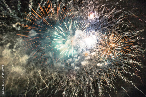 New Year celebration fireworks in Brazil