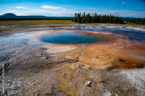 Opal pool in Yellowstone national park