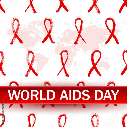 AIDS red ribbon. World AIDS day design