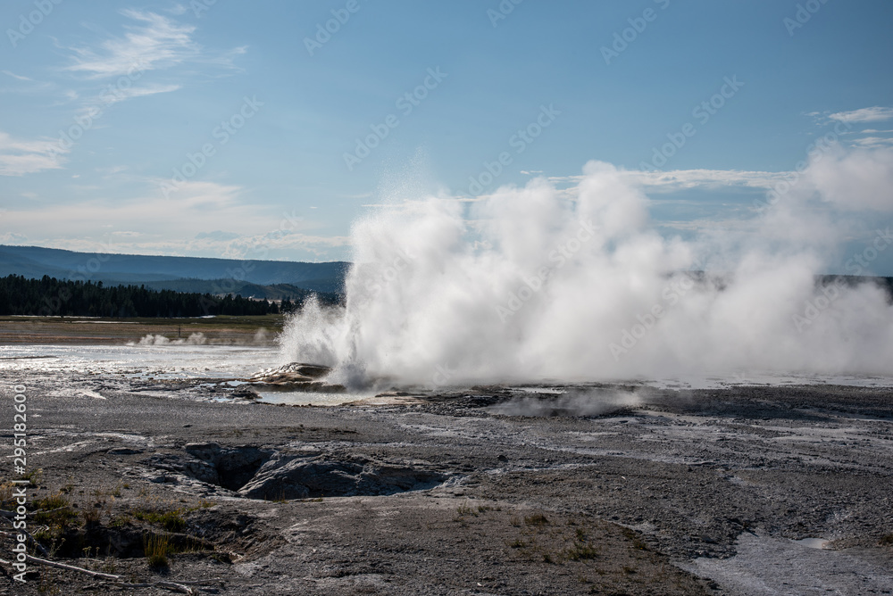 Geothermal feature at old faithful area at Yellowstone National Park (USA) Geothermal feature at old faithful area at Yellowstone National Park (USA)
