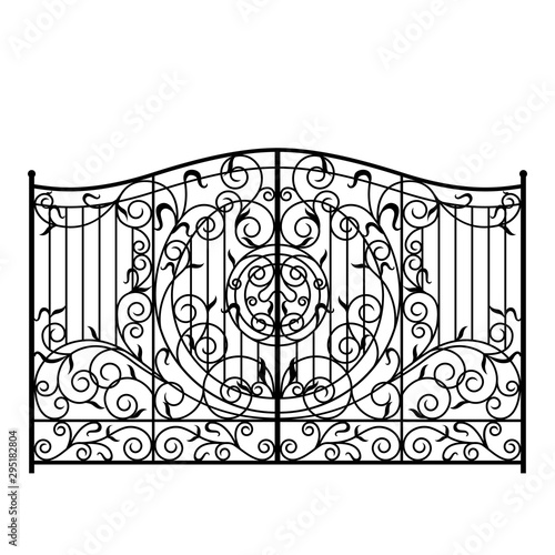 Forged gate illustration. Vector EPS10.