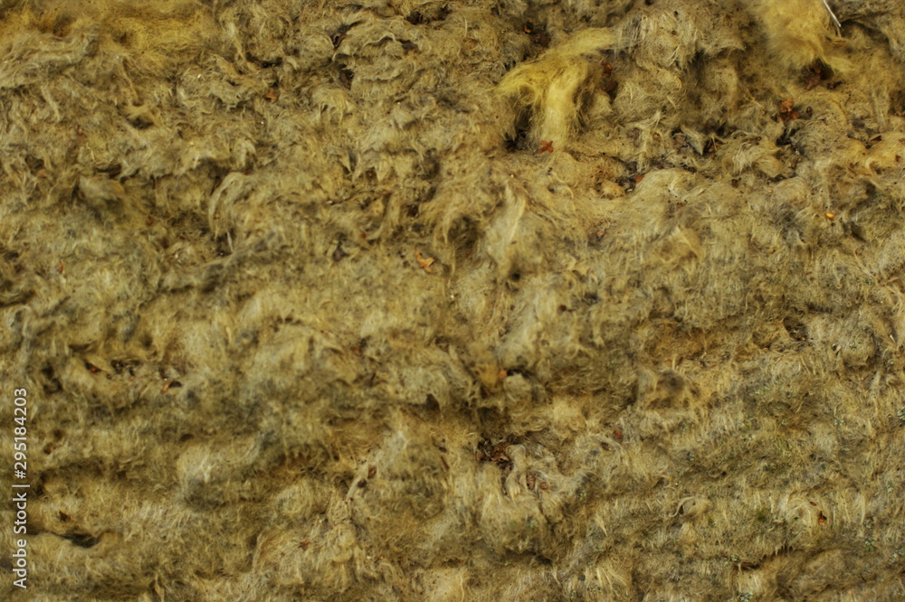 Material of glass wool insulation sheet Close-up