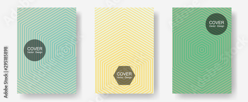 Abstract shapes of multiple lines halftone patterns.