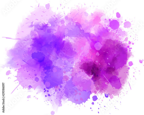 Purple watercolor paint splash