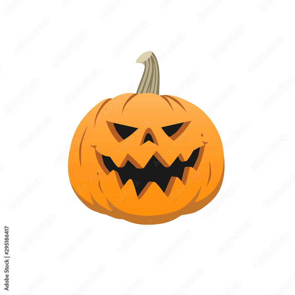 Halloween pumpkin flat design vector illustration art Halloween pumpkin flat design vector illustration art