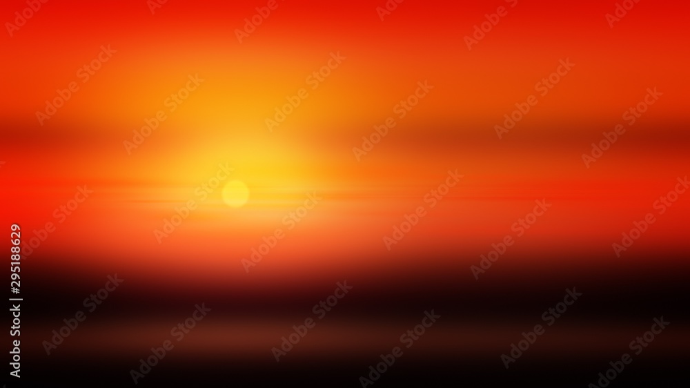 Sunset background illustration gradient abstract, sky blurred.